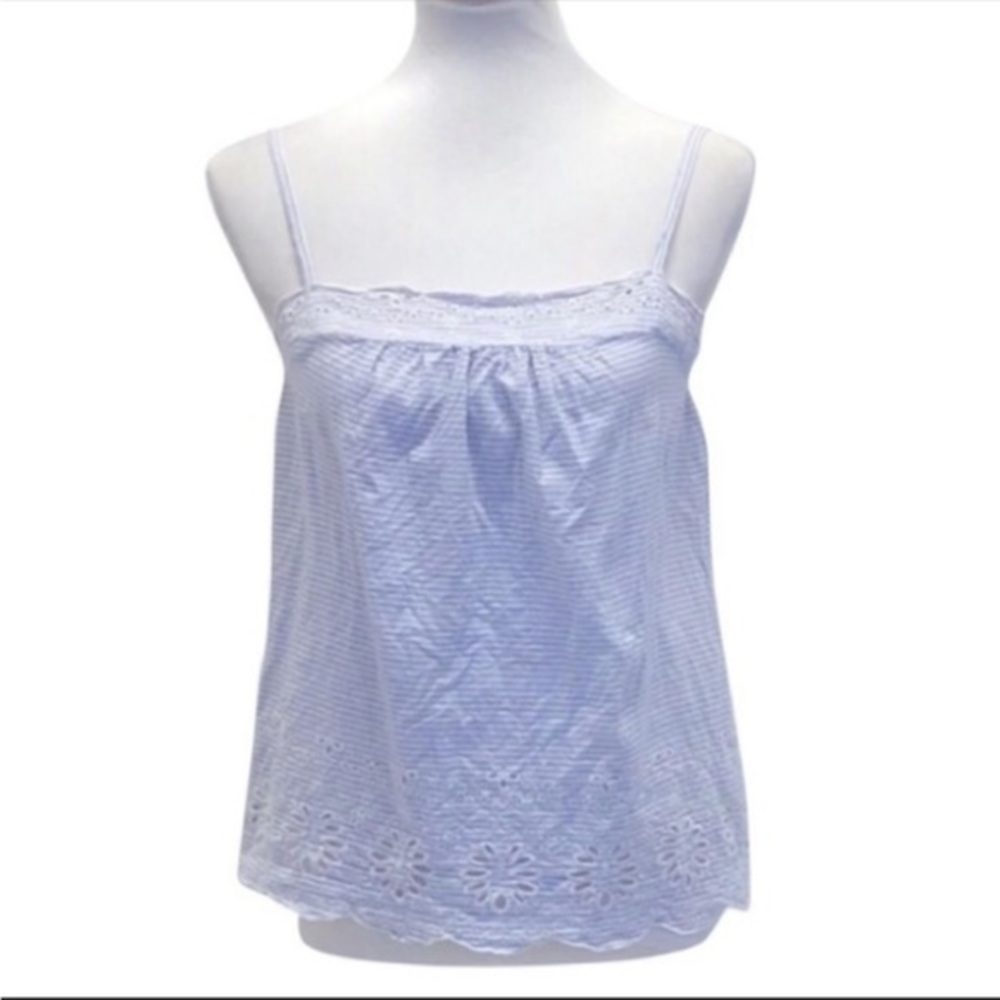 Tabitha Webb eyelet stripe sleepwear tank‎ top